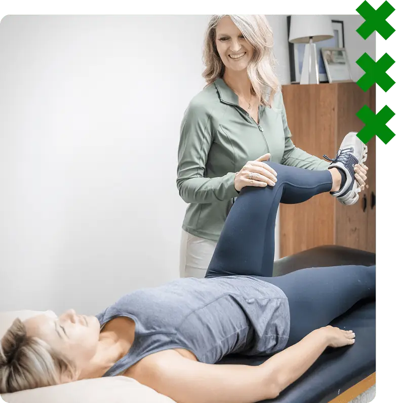 Stretch therapy session at Paradigm Fitness